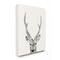 Stupell Industries Deer Portrait Grey Drawing Design Canvas Wall Art
